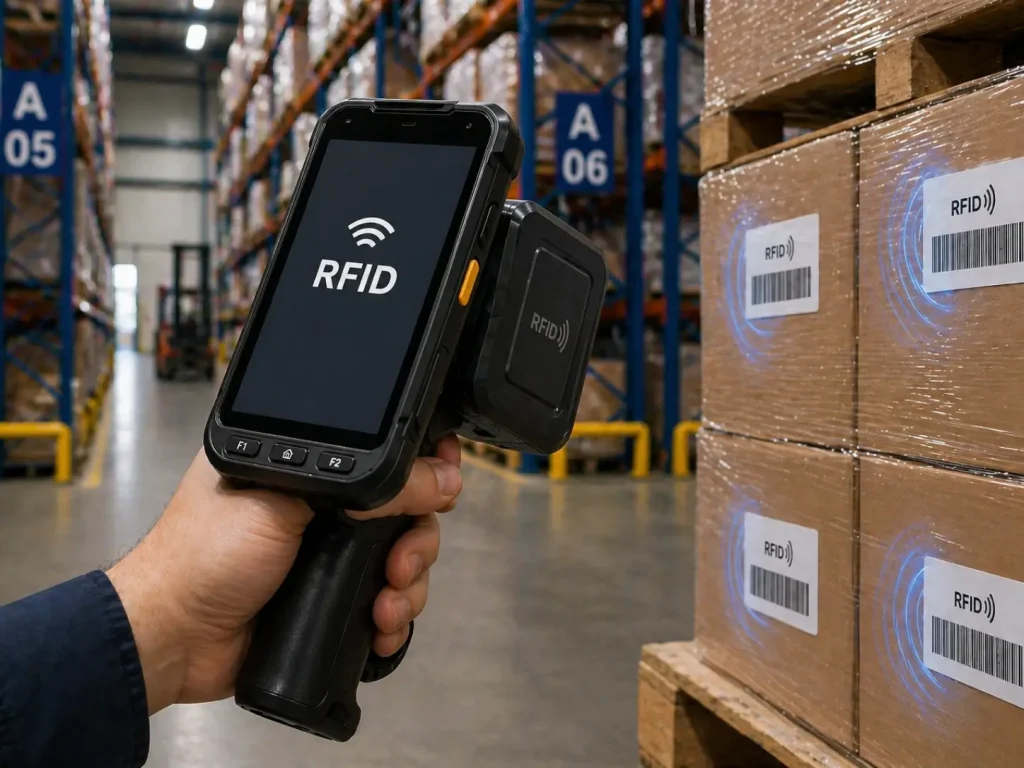 terminales móviles industriales con tecnología RFID